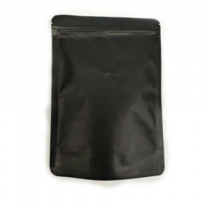Pack de 50 unidades de bolsas negras con válvula pouch stand up 200 Gr