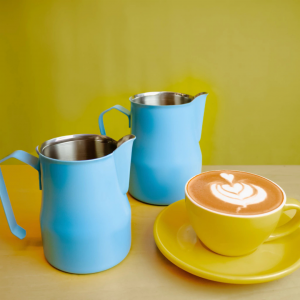 Pitcher Para Arte Latte Acero Celeste