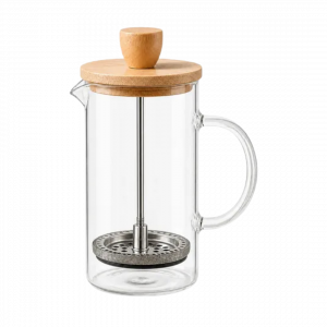 Cafetera Prensa Francesa Tapa De Madera