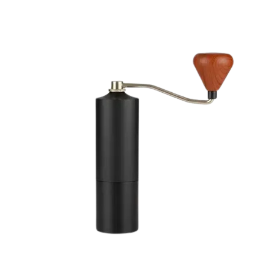 Molino de café manual regulable negro y madera Barista