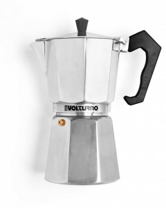 Cafetera Italiana clásica de aluminio Volturno