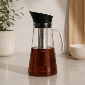 Jarra Cold Brew Filtro Acero Negra 1,2 L